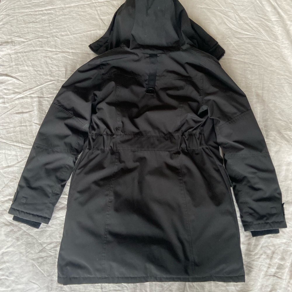 Aritzia Black Puff Jacket Coat with Hood - Picture 4 of 8